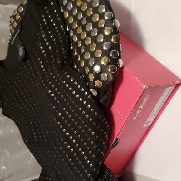 STUDDED SEXY SPIKE ANKLE BOOTS WITH HEELS SZ 8/M - Picture 10 of 10